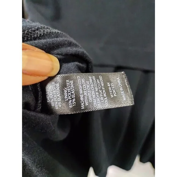 Betabrand Womens Stretch Surplice Neck Long Sleeve Peplum Blouse Black Small - Picture 3 of 9